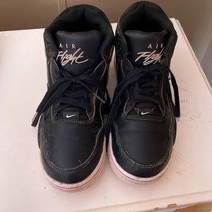 nike air flight black and white